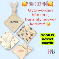 szundi-kendő hímzett névvel