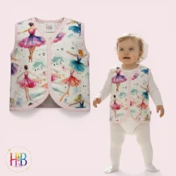 🌸 Tavaszi balerinás bébi mellény – könnyed kényelem a legkisebbeknek 🌸